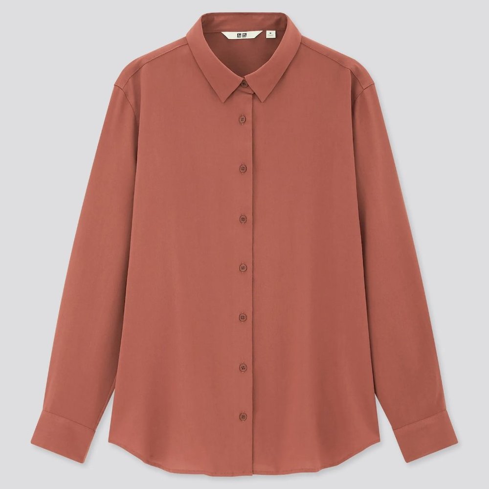 Uniqlo Rayon Long sleeve blouse
